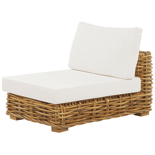 Conjunto de jardim com mesa 4 lugares VARALLO à direita Rattan Natural