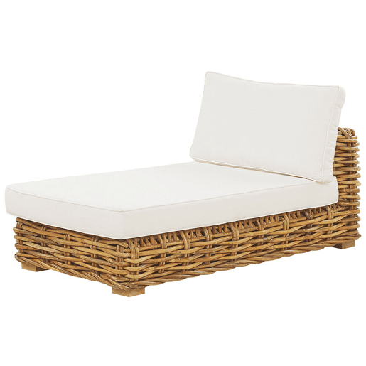 Conjunto de jardim com mesa 4 lugares VARALLO à direita Rattan Natural