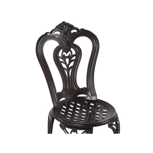 Conjunto de 2 cadeiras de jardim BOVINO Metal Castanho escuro