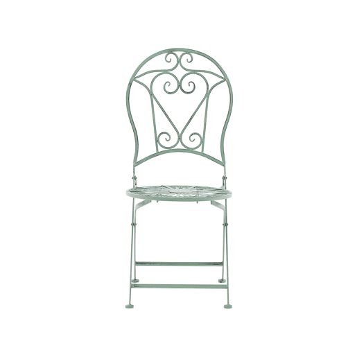 Conjunto de 2 cadeiras de jardim TRENTO Metal Verde claro Conjunto de 2 cadeiras de jardim TRENTO Metal Verde claro