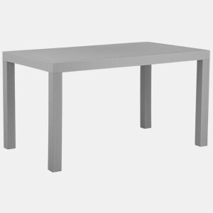 Mesa de refeição de jardim FOSSANO 140 cm 80 cm Cinzento claro