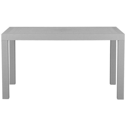 Mesa de refeição de jardim FOSSANO 140 cm 80 cm Cinzento claro