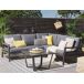 Beliani Conjunto de jardín VIZZINI Beliani Conjunto de jardín VIZZINI Gris Oscuro