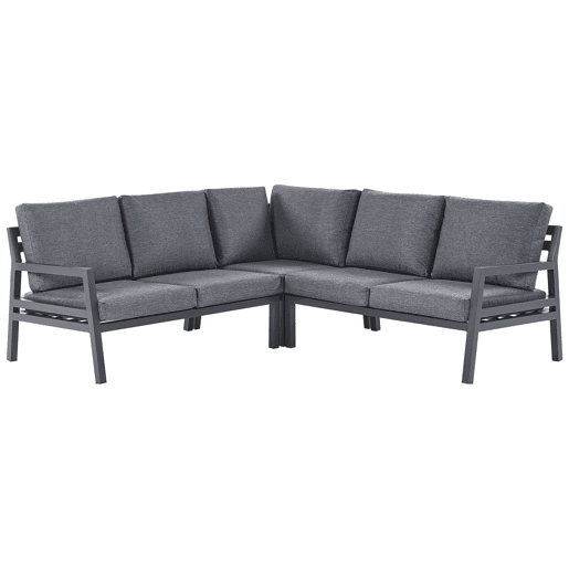 Conjunto de sofás de jardim de canto 5 lugares VIZZINI Metal Cinzento