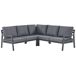 Beliani Conjunto de jardín VIZZINI Beliani Conjunto de jardín VIZZINI Gris Oscuro