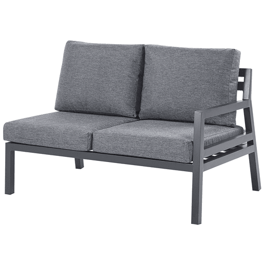 Conjunto de sofás de jardim de canto 5 lugares VIZZINI Metal Cinzento