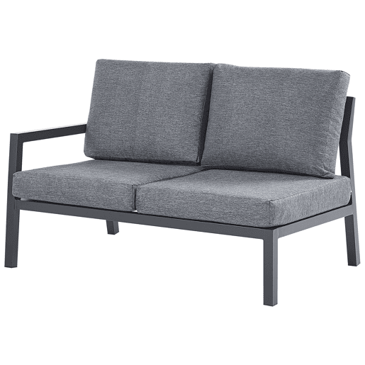 Conjunto de sofás de jardim de canto 5 lugares VIZZINI Metal Cinzento