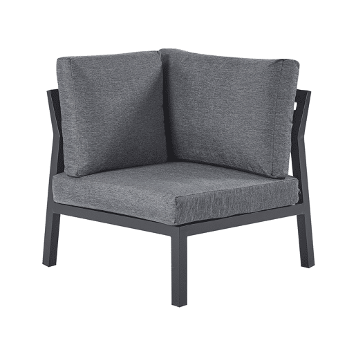 Conjunto de sofás de jardim de canto 5 lugares VIZZINI Metal Cinzento