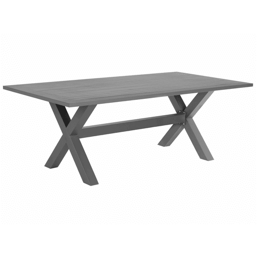 Mesa de refeição de jardim CASCAIS 200 cm 105 cm Metal Cinzento