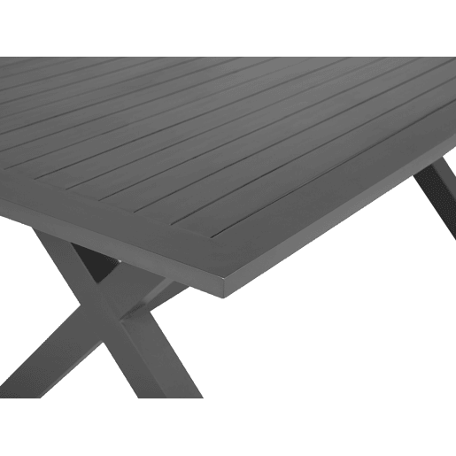 Mesa de refeição de jardim CASCAIS 200 cm 105 cm Metal Cinzento