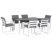 Beliani Conjunto de comedor PANCOLE Beliani Conjunto de comedor PANCOLE Gris