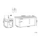 Beliani Conjunto de comedor PANCOLE Beliani Conjunto de comedor PANCOLE Gris