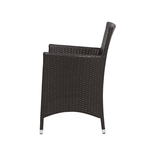 Conjunto de 2 cadeiras de jardim com almofadas ITALY Castanho escuro