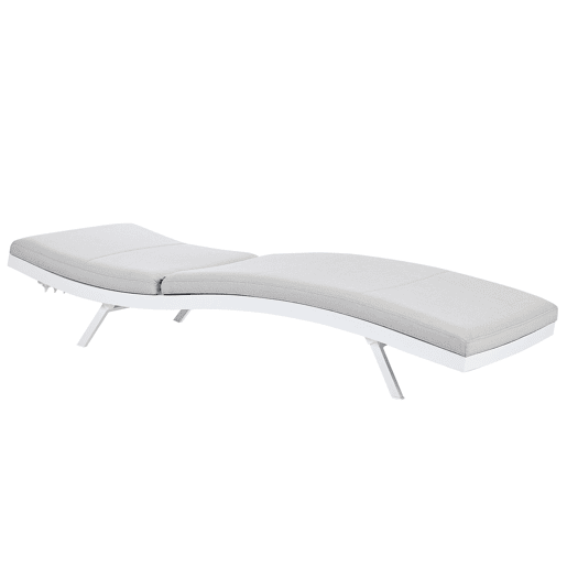 Espreguiçadeira com almofada AMELIA Metal Cinzento claro