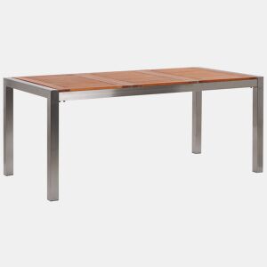 Mesa de refeição de jardim GROSSETO 180 cm 90 cm Madeira de eucalipto Castanho