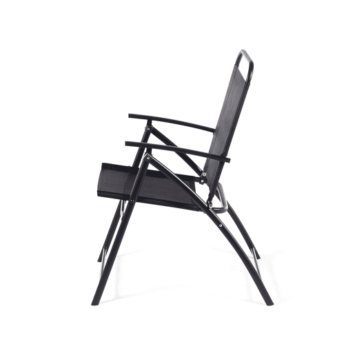 Conjunto de 6 cadeiras de jardim LIVO Metal Preto