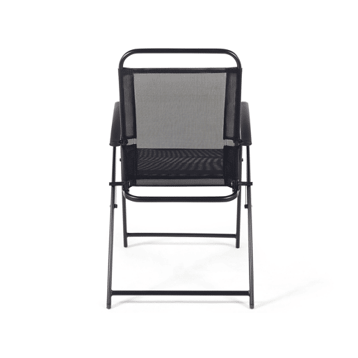 Conjunto de 6 cadeiras de jardim LIVO Metal Preto