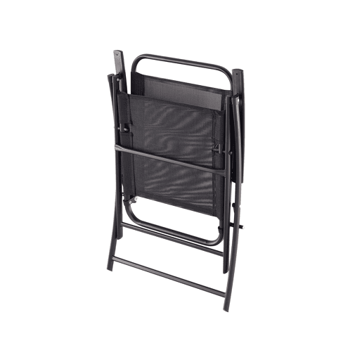 Conjunto de 6 cadeiras de jardim LIVO Metal Preto