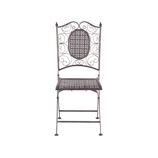 Conjunto de 2 cadeiras de jardim BORMIO Dobrável Metal Preto