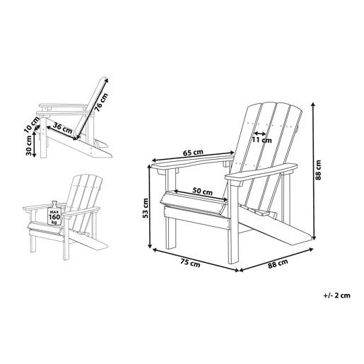 Cadeira de jardim ADIRONDACK Turquesa