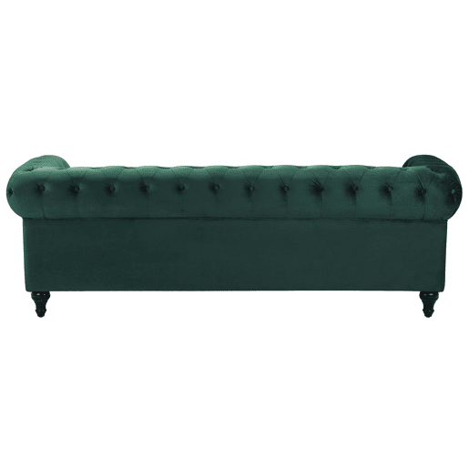 Conjunto de sala de estar CHESTERFIELD Veludo Verde esmeralda 4 lugares