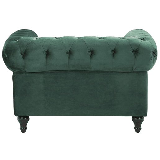 Conjunto de sala de estar CHESTERFIELD Veludo Verde esmeralda 4 lugares