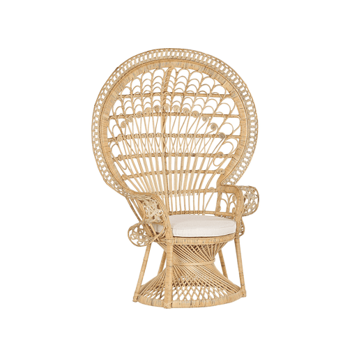 Cadeira pavão EMMANUELLE Rattan Natural