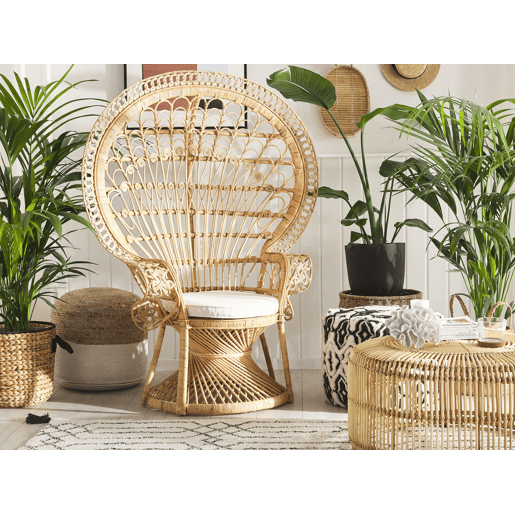 Cadeira pavão EMMANUELLE Rattan Natural