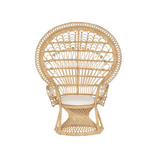 Cadeira pavão EMMANUELLE Rattan Natural