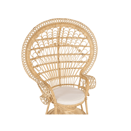 Cadeira pavão EMMANUELLE Rattan Natural