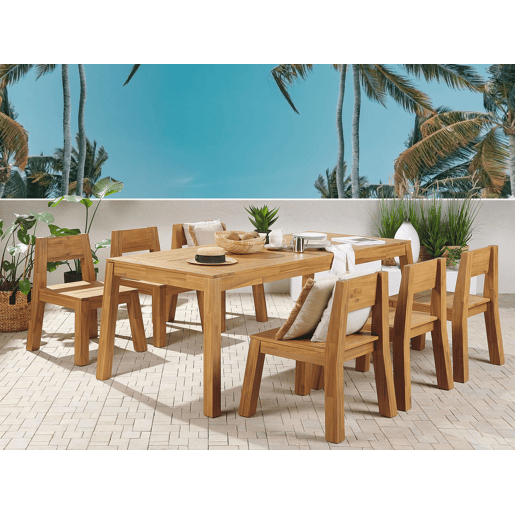 Conjunto de 4 cadeiras de jardim LIVORNO Madeira de acácia Castanho