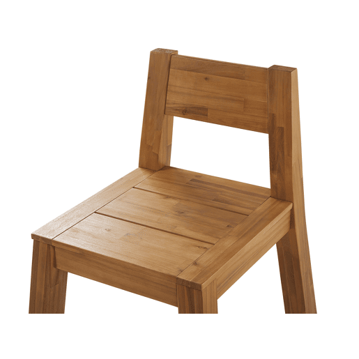 Conjunto de 4 cadeiras de jardim LIVORNO Madeira de acácia Castanho