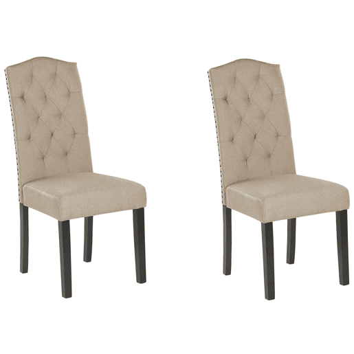 Conjunto de 2 cadeiras de jantar SHIRLEY Creme
