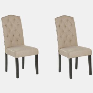Conjunto de 2 cadeiras de jantar SHIRLEY Creme