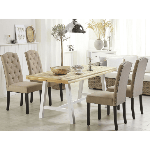 Conjunto de 2 cadeiras de jantar SHIRLEY Creme