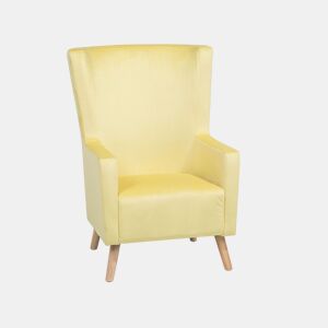 Poltrona com braços ONEIDA Veludo Amarelo