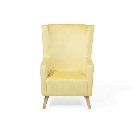 Poltrona com braços ONEIDA Veludo Amarelo Poltrona com braços ONEIDA Veludo Amarelo