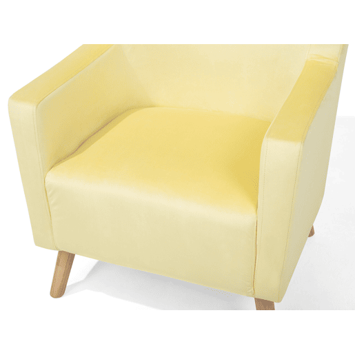 Poltrona com braços ONEIDA Veludo Amarelo Poltrona com braços ONEIDA Veludo Amarelo