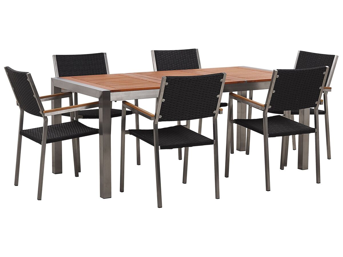 Beliani Conjunto de comedor GROSSETO Negro