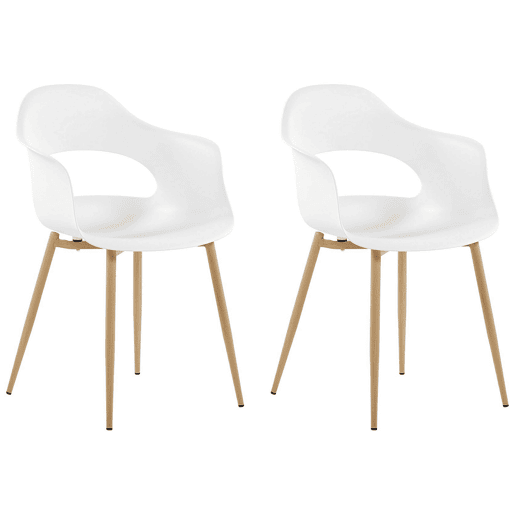Conjunto de 2 cadeiras de jantar UTICA Branco Conjunto de 2 cadeiras de jantar UTICA Branco