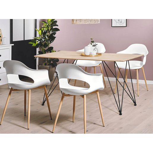 Conjunto de 2 cadeiras de jantar UTICA Branco Conjunto de 2 cadeiras de jantar UTICA Branco