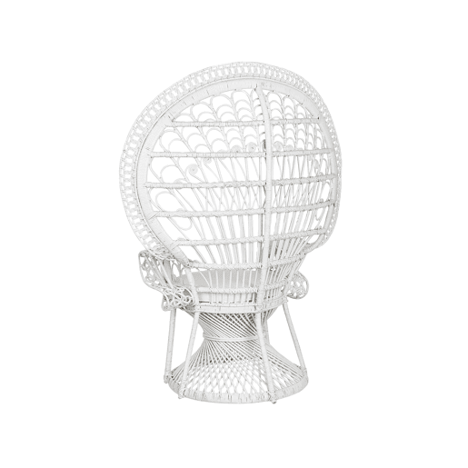 Cadeira pavão EMMANUELLE Rattan Branco Cadeira pavão EMMANUELLE Rattan Branco