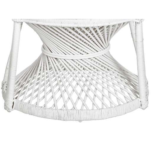 Cadeira pavão EMMANUELLE Rattan Branco Cadeira pavão EMMANUELLE Rattan Branco