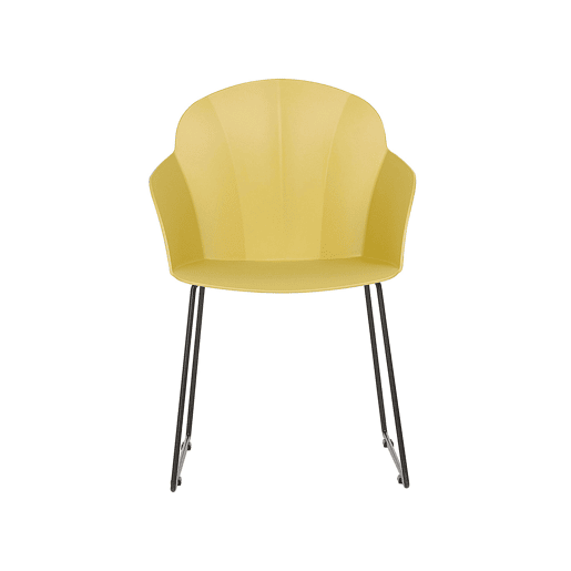 Conjunto de 2 cadeiras de jantar SYLVA Amarelo