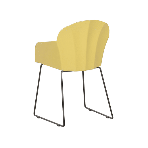 Conjunto de 2 cadeiras de jantar SYLVA Amarelo
