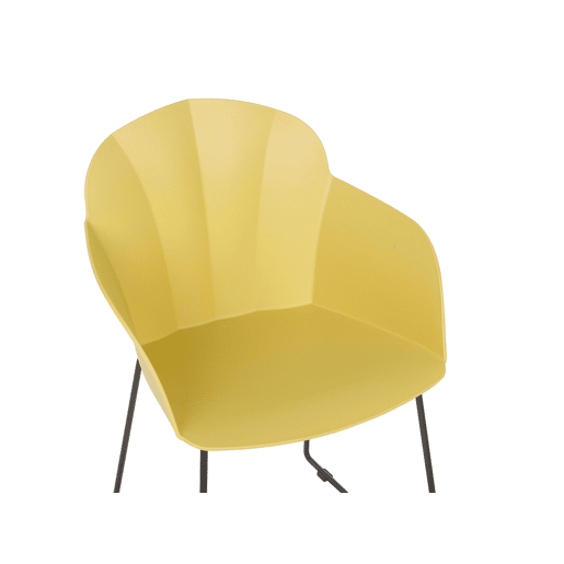 Conjunto de 2 cadeiras de jantar SYLVA Amarelo