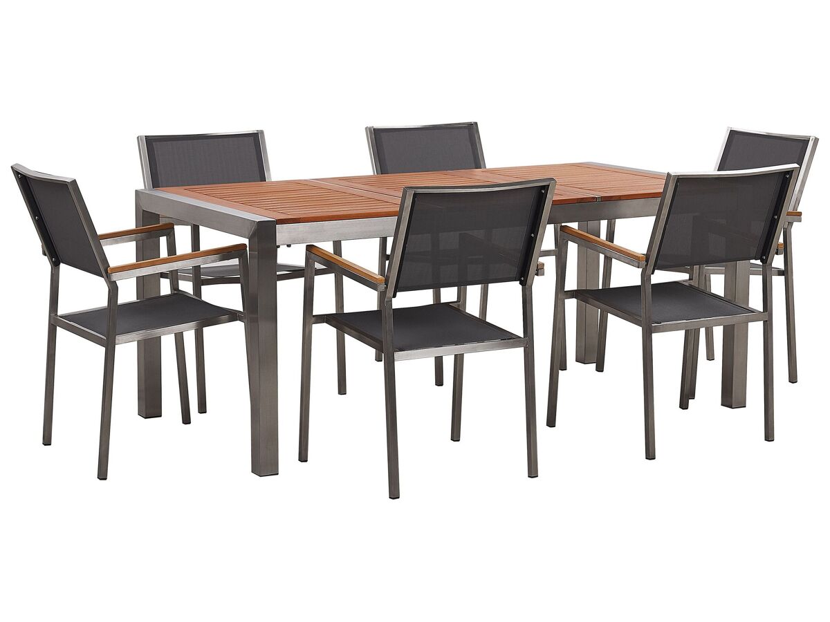 Beliani Conjunto de comedor GROSSETO Gris