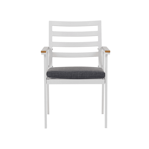 Conjunto de 4 cadeiras de jardim com almofadas CAVOLI Metal Cinzento