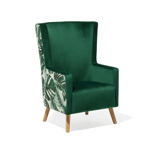 Poltrona com braços ONEIDA Veludo Verde escuro