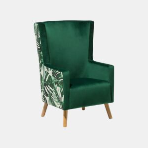Poltrona com braços ONEIDA Veludo Verde escuro